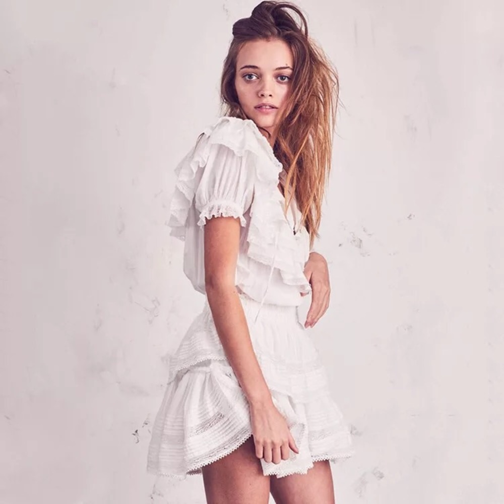 Lace dress Ruffle summer dress womens - Picture 5 of 5